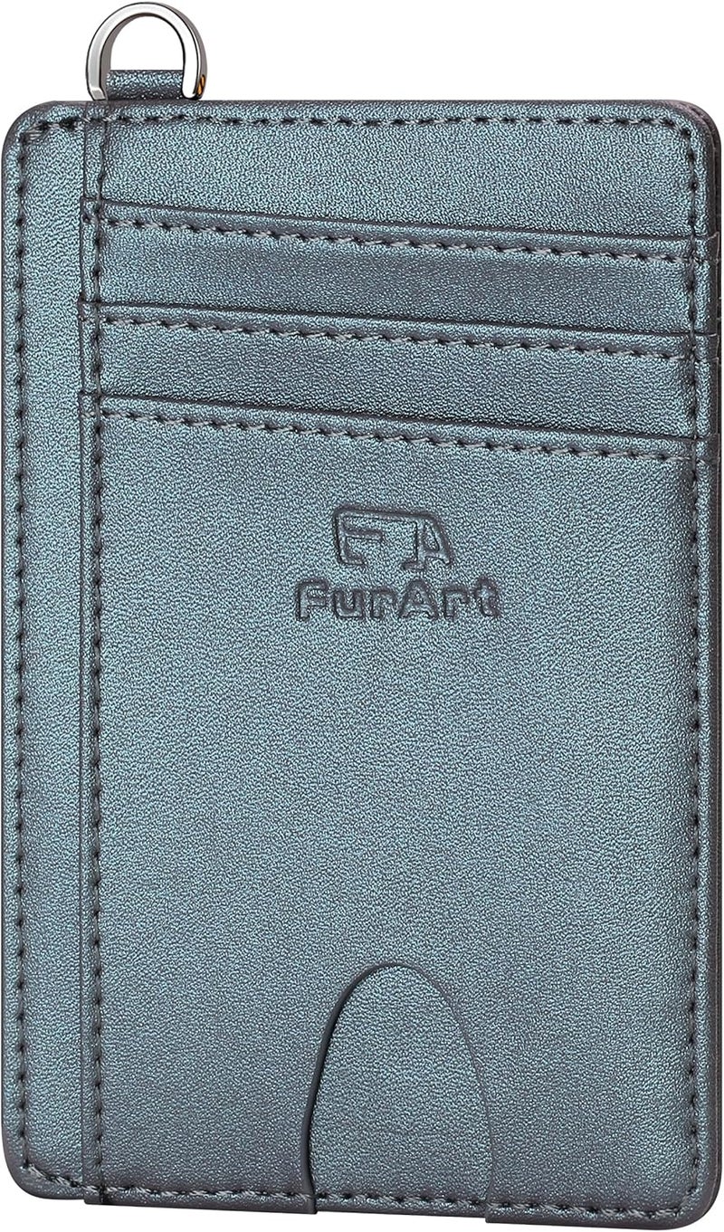 FurArt محفظة نحيفة وعصرية، محافظ جيب أمامي، حجب RFID، حامل بطاقات ائتمان للرجال - Image 1